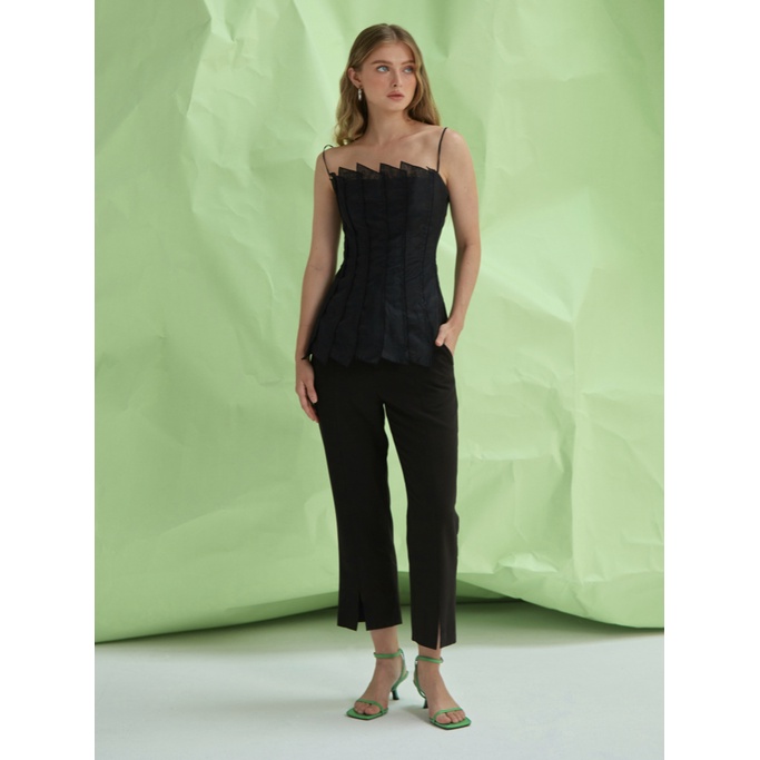 COCO SIN - Áo 2 Dây Tơ Đen