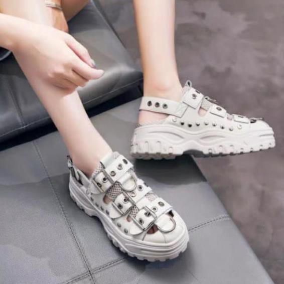 (Sẵn - Có hình feedback) Giày sandal da Lisa Blackpink idol hot trend ulzzang punk chic style (Ms E3) a14 ' -Sal31 !