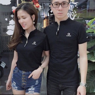 Áo đôi dây kéo đen