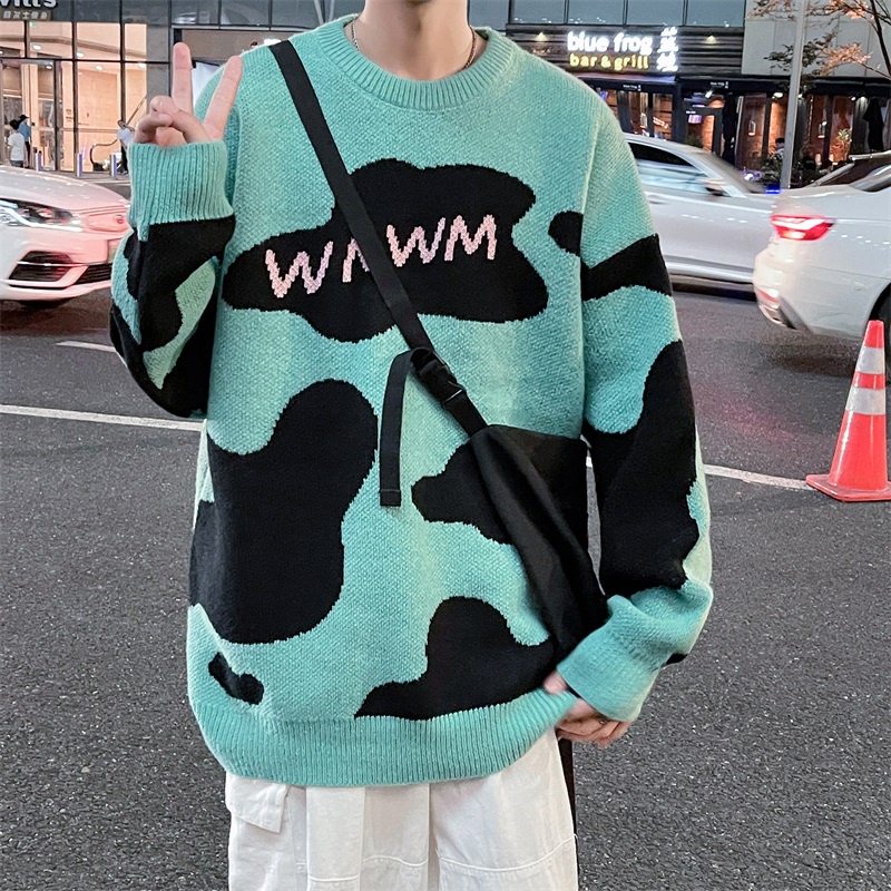 Áo Khoác Len Dáng Rộng Phong Cách Hàn Quốc Thời Trang Thu Đông Cho Nam