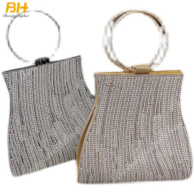 Túi Đeo Chéo Vai Đính Đá Và Ngọc Trai Thời Trang 2022 Dành Cho Nữ Phong Cách Âu Mỹ