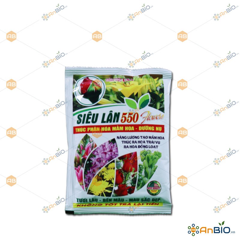 PHÂN BÓN NPK SIÊU LÂN 550 FLOWERS 10-55-10 Gói 100g - D3.1032