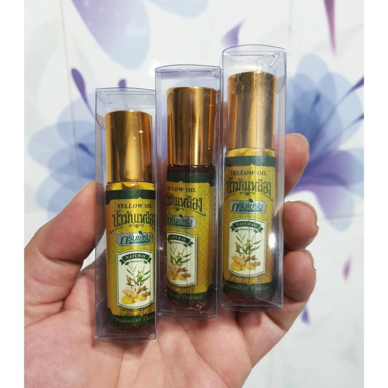 Dầu lăn Thái Lan gừng thảo dược Green Herb Yellow Oil