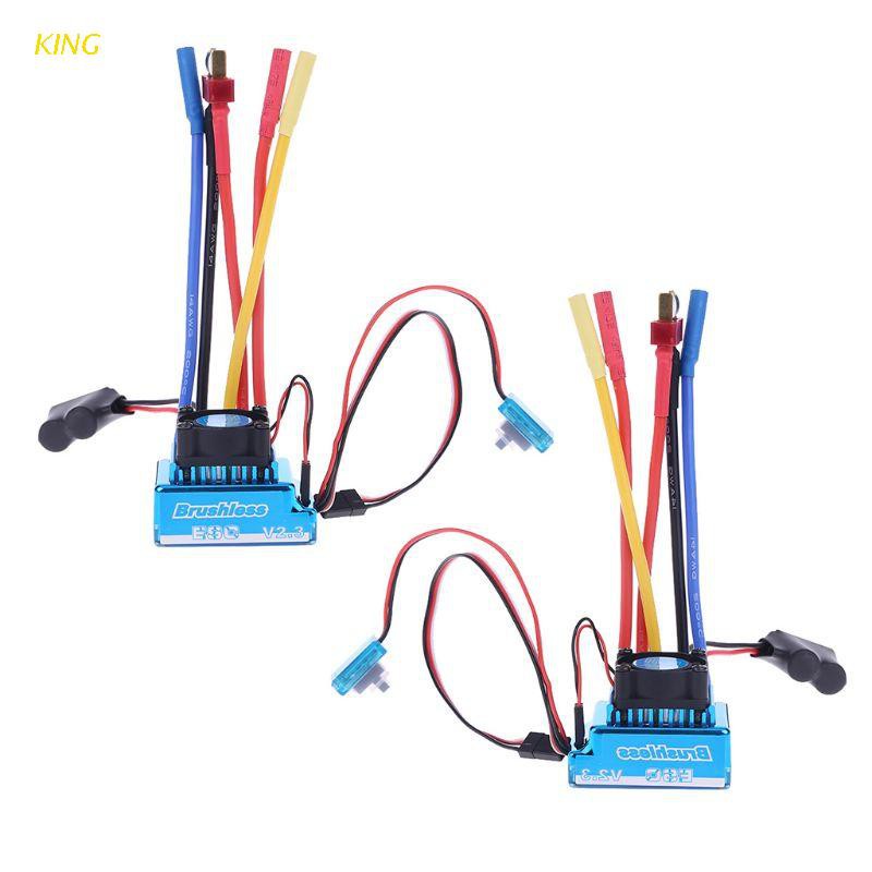 Bộ Điều Khiển Tốc Độ Không Chổi Than Esc Chống Nước Chống Bụi 45a 60a 80a 120a Cho Xe Hơi Điều Khiển Từ Xa 1 / 8 1 / 10 1 / 12