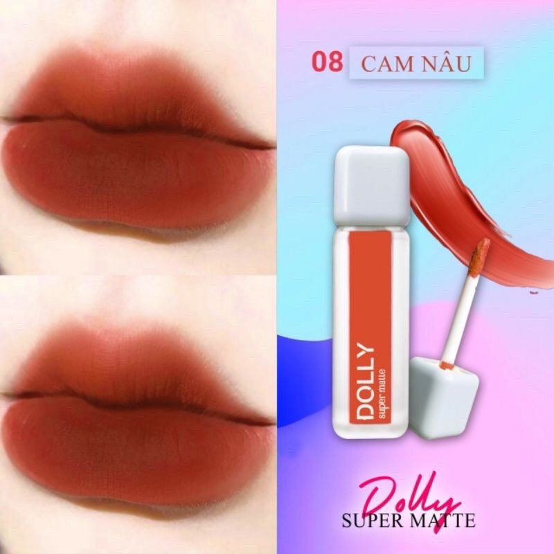 Son Lì Son Kem  DOLLY  MATTE Không Chì Cao Cấp Chính Hãng Màu <Cam Nâu> | BigBuy360 - bigbuy360.vn