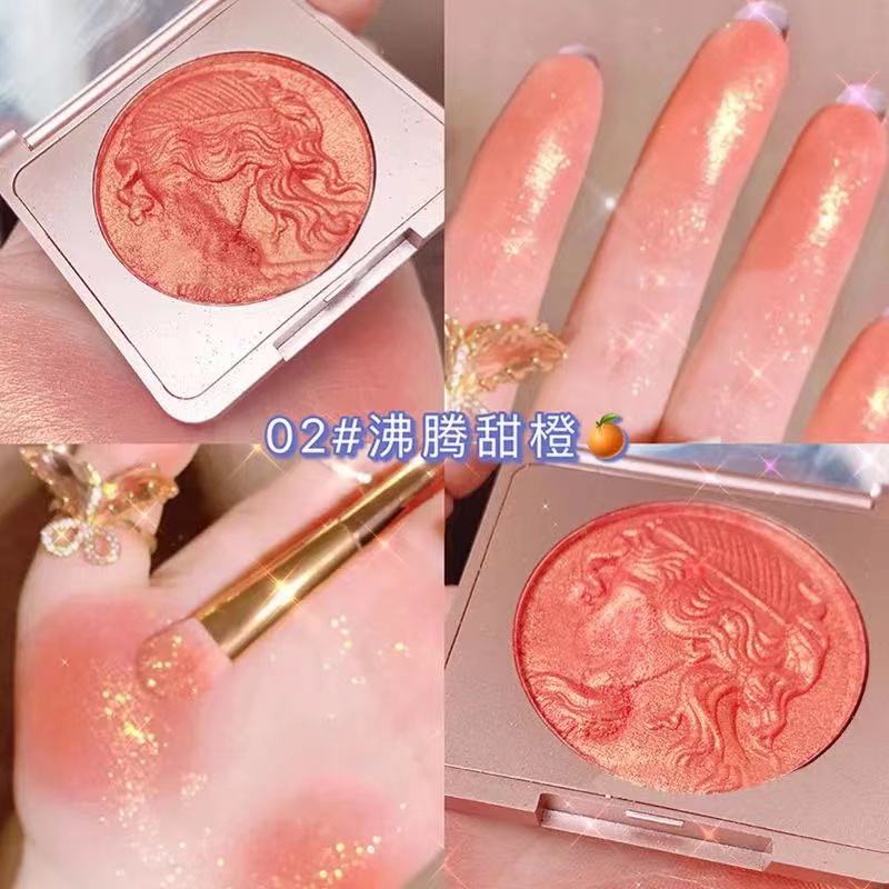 Phấn Má Hồng CDE Tông Màu Cam / Trắng Sáng Tự Nhiên