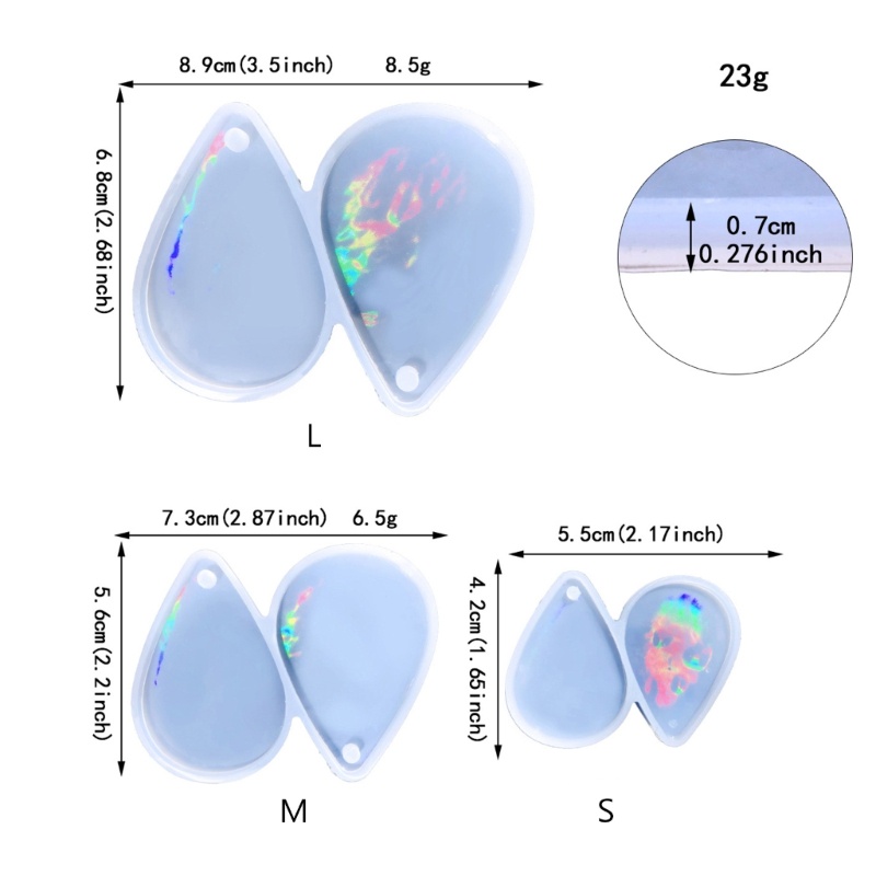 Khuôn Làm Móc Khóa / Vòng cổ Bằng Epoxy Hình Bóng Đèn DIY