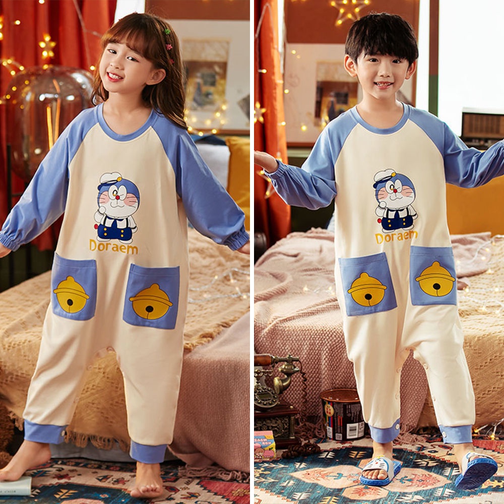 Túi Ngủ Thu Đông. Đồ Ngủ Liền Thân Tay Dài Chất Liệu cotton Thời Trang Xuân Thu Dành Cho Bé