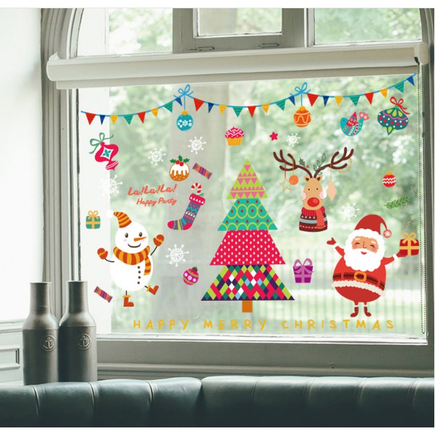 Decal trang trí tường Noel- HAPPY CHRISTMAS
