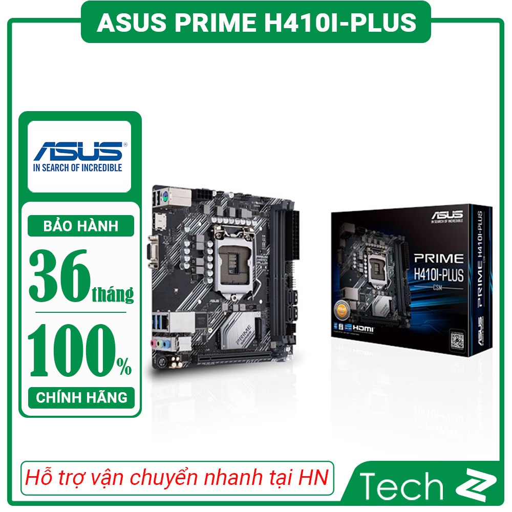 Mainboard ASUS PRIME H410I PLUS (Intel H410, Socket 1200, Mini-ITX, 2 khe Ram DDR4)