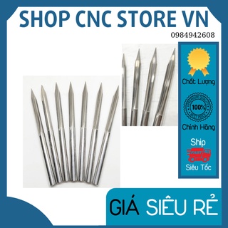 Bộ 10 mũi dao đục tinh, khắc tượng 2 me phi 4mm dài 60mm cnc