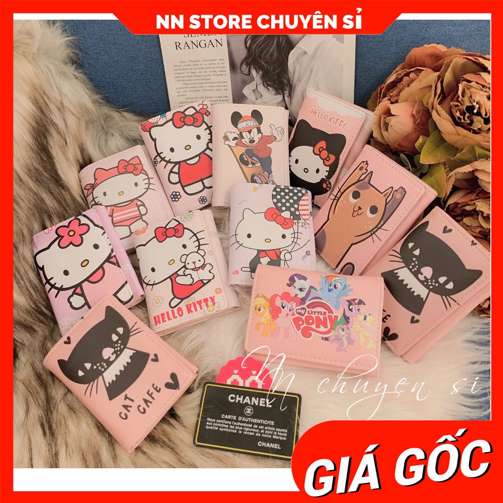 VÍ NGẮN CHIBI DỄ THƯƠNG ⚡ẢNH THẬT⚡ VÍ HOẠT HÌNH ⚡ VÍ GẤP NGẮN