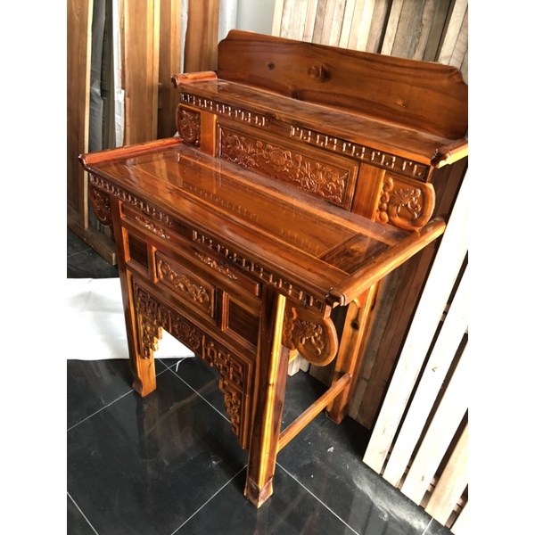 Bàn Cúng & Tủ Thờ Tràm Ngang 1m07