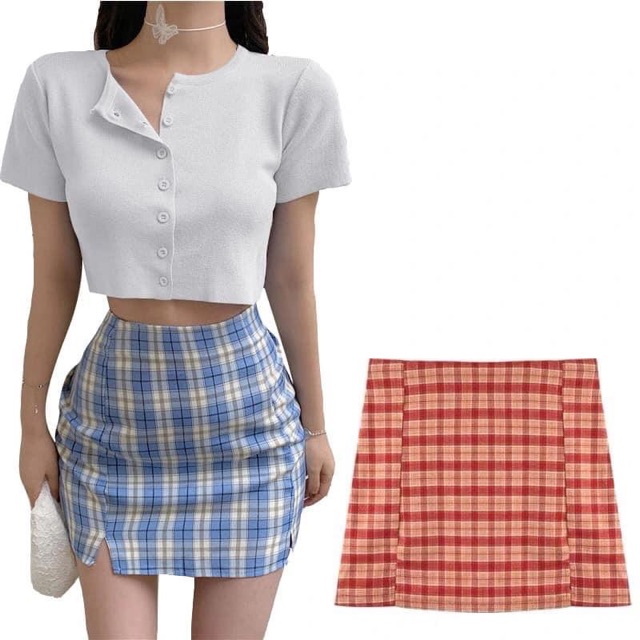 [TẶNG SON 3CE CHÍNH HÃNG] SET VÁY ÁO CARDIGAN + CHÂN VÁY CARO GIÁ HỦY DIỆT | BigBuy360 - bigbuy360.vn