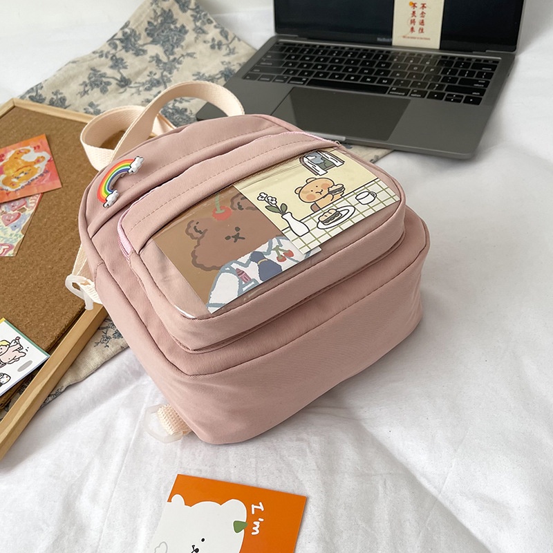 Túi Đeo Chéo Hình Vuông Cỡ Nhỏ Chất Liệu Canvas Thời Trang Cho Nữ