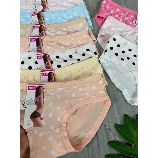 Set 05 Quần lót ,quần chíp cotton chấm bi