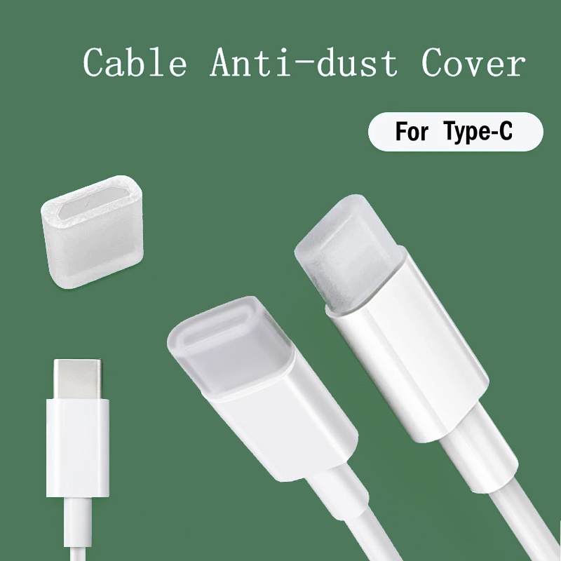 Vỏ Bọc Trong Suốt Chống Bụi Cho Dây Cáp Sạc Type C / Type-C