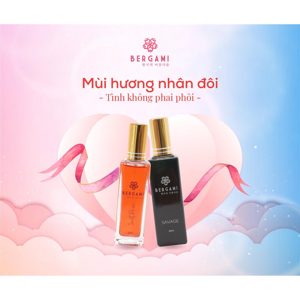 Combo Nước Hoa Nam Nữ Chính Hãng Bergami - Lưu Hương 12h
