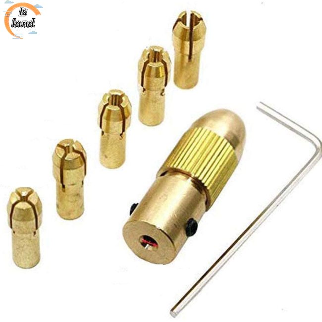 Bộ Đầu Kẹp Mũi Khoan Mini Bằng Đồng Cho Máy Khoan Điện Chế Tác Gỗ