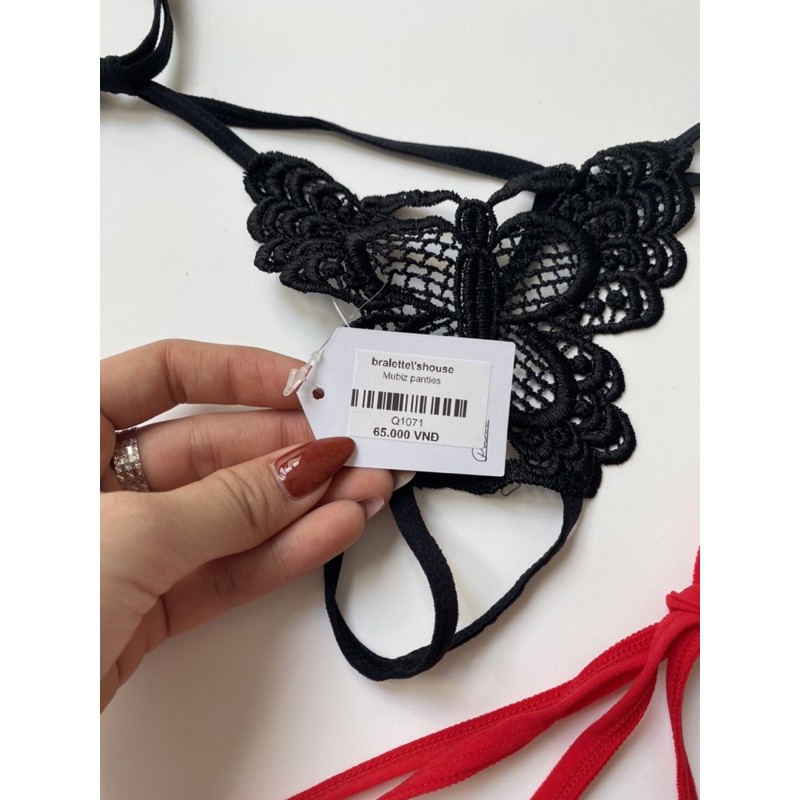 [ ẢNH THẬT ] Quần ren nữ Mubiz Panties Q1061 cột dây lọt khe | BigBuy360 - bigbuy360.vn