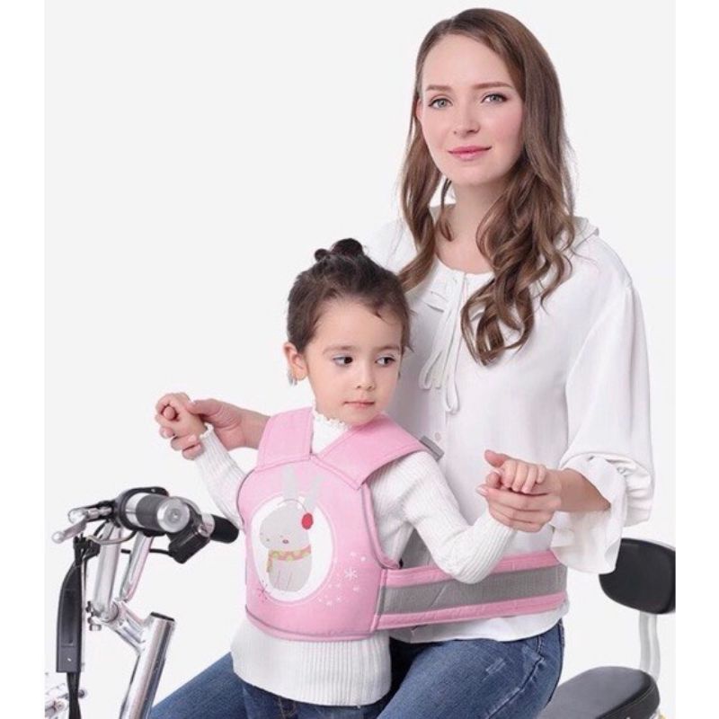 (Loại Tốt) Đai đi xe máy chở bé, hàng loại 1 dày dặn, ăn toàn, hoạ tiết xinh xắn, chất liệu bền