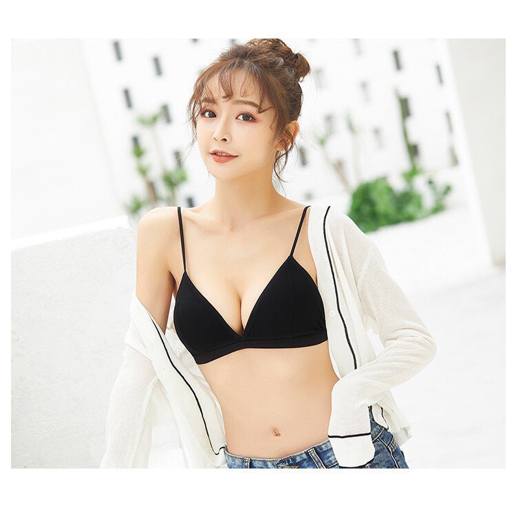 Áo Lót Nữ Bra Thun Gân Mềm Nhẹ - Form Cài Sau - Đơn Giản Quyến Rũ