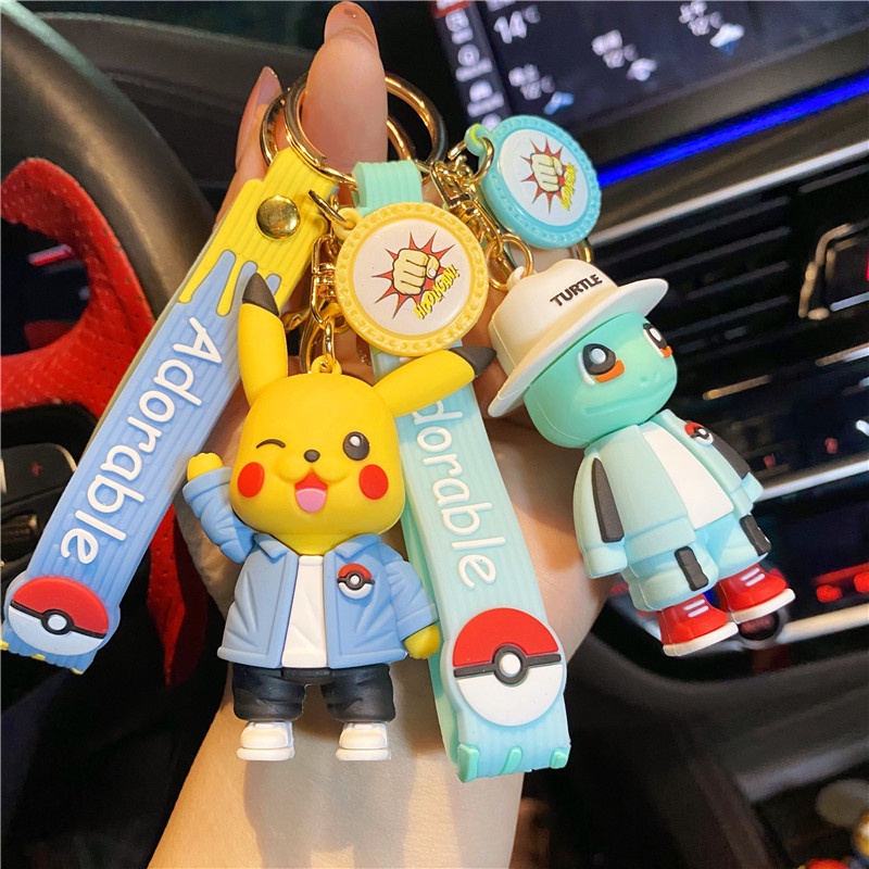 Móc khóa hình hoạt hình Pokémon Action Figures cho bé gái