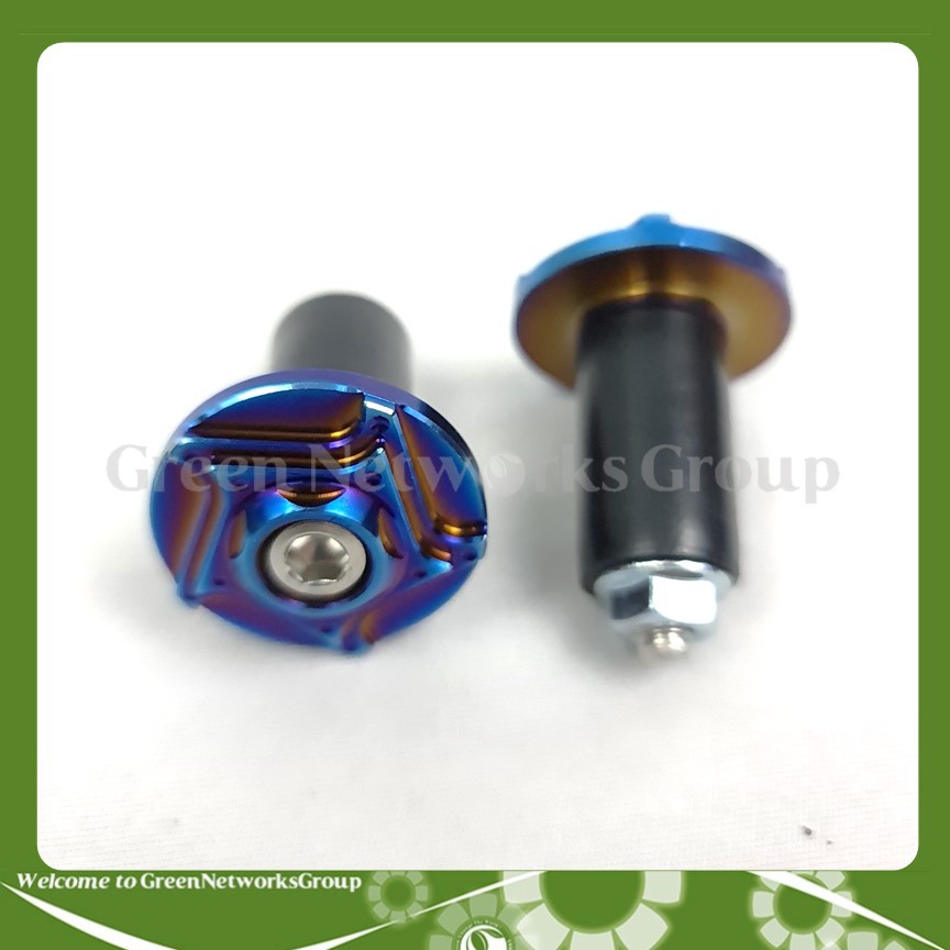 Gù tay lái Ngôi Sao CNC dành cho xe máy ( màu Inox &amp; màu Titan ) Greennetworks