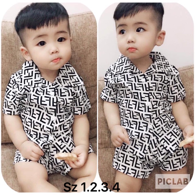 Bộ lanh lụa cho bé