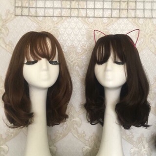 Tóc giả nguyên đầu xoăn ngắn ( ngang vai)