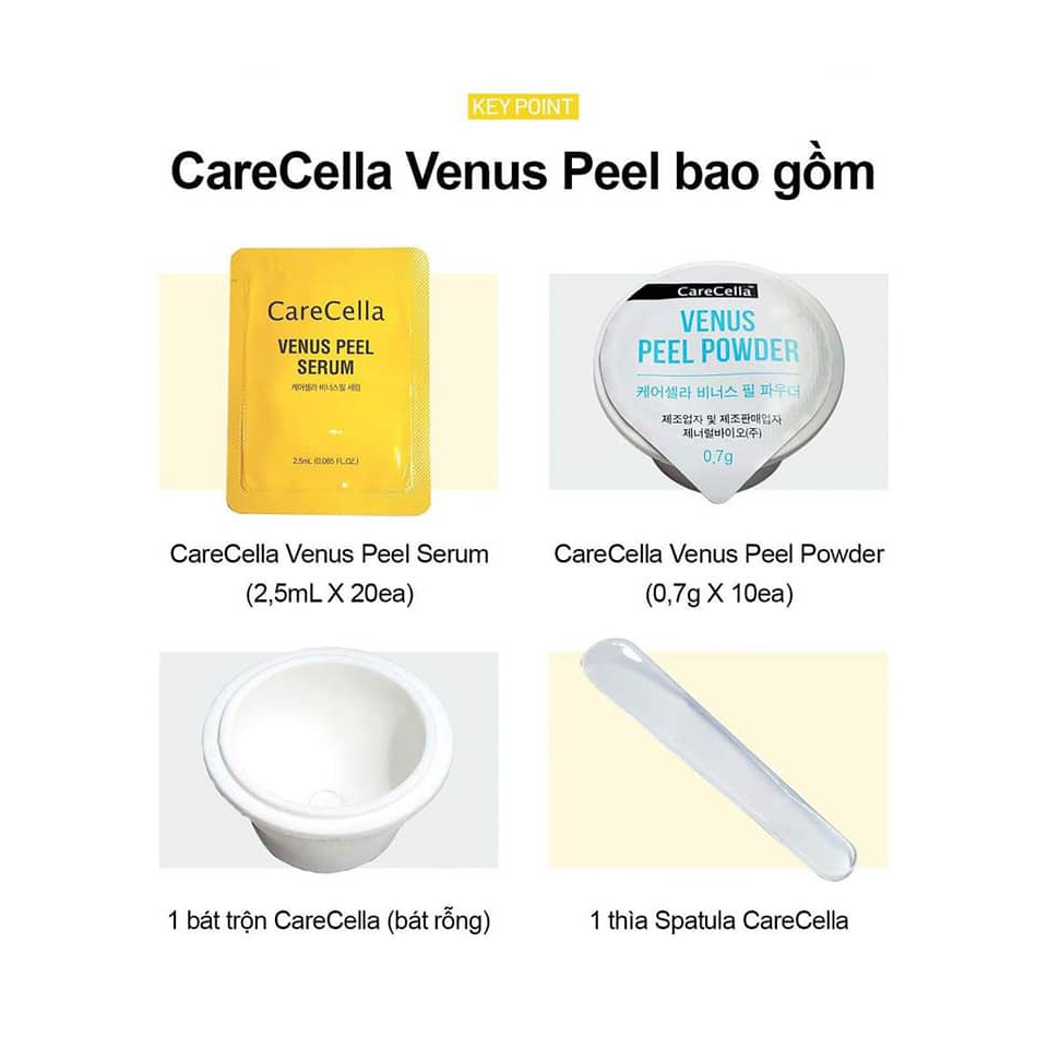 VIKIM  SINH HỌC TẢO BIỂN VENUS PEEL CARECELLA - Set ( 2 gói serum+1 hũ bột vikim)