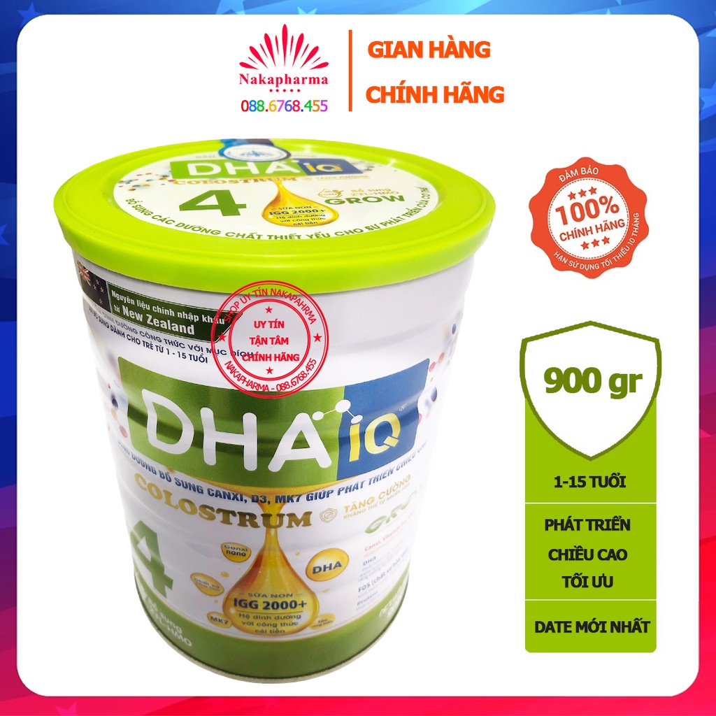 Sữa bột DHA IQ Grow Colostrum 4 - Giúp bổ sung Canxi, D3, MK7