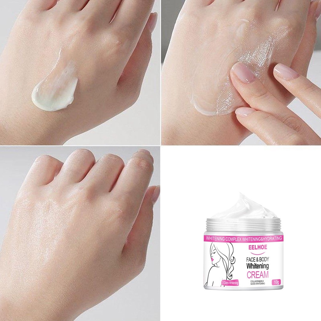 Kem Làm Trắng Da Toàn Thân 10 / 20 / 50g Chứa Collagen &amp; Sữa