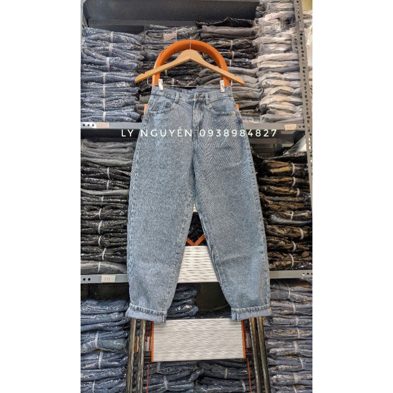 [ẢNH THẬT+HÀNG SẴN] QUẦN BAGGY JEANS TRƠN XANH CĂN BẢN
