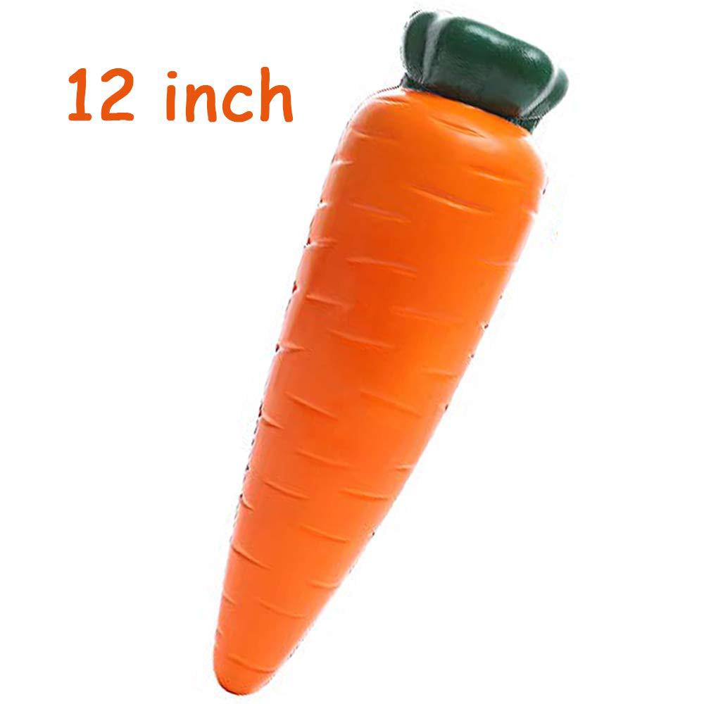 12 Inch Jumbo Carrot Squishy Slow Rising Vegetable Scented Squishies Package