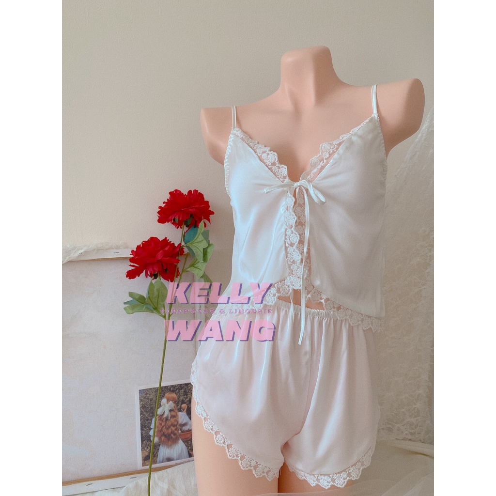 SX836 (ảnh thật) luôn che tên sản phẩm  - đồ lụa phối ren cao cấp - đồ ngủ sexy - KELLYWANG
