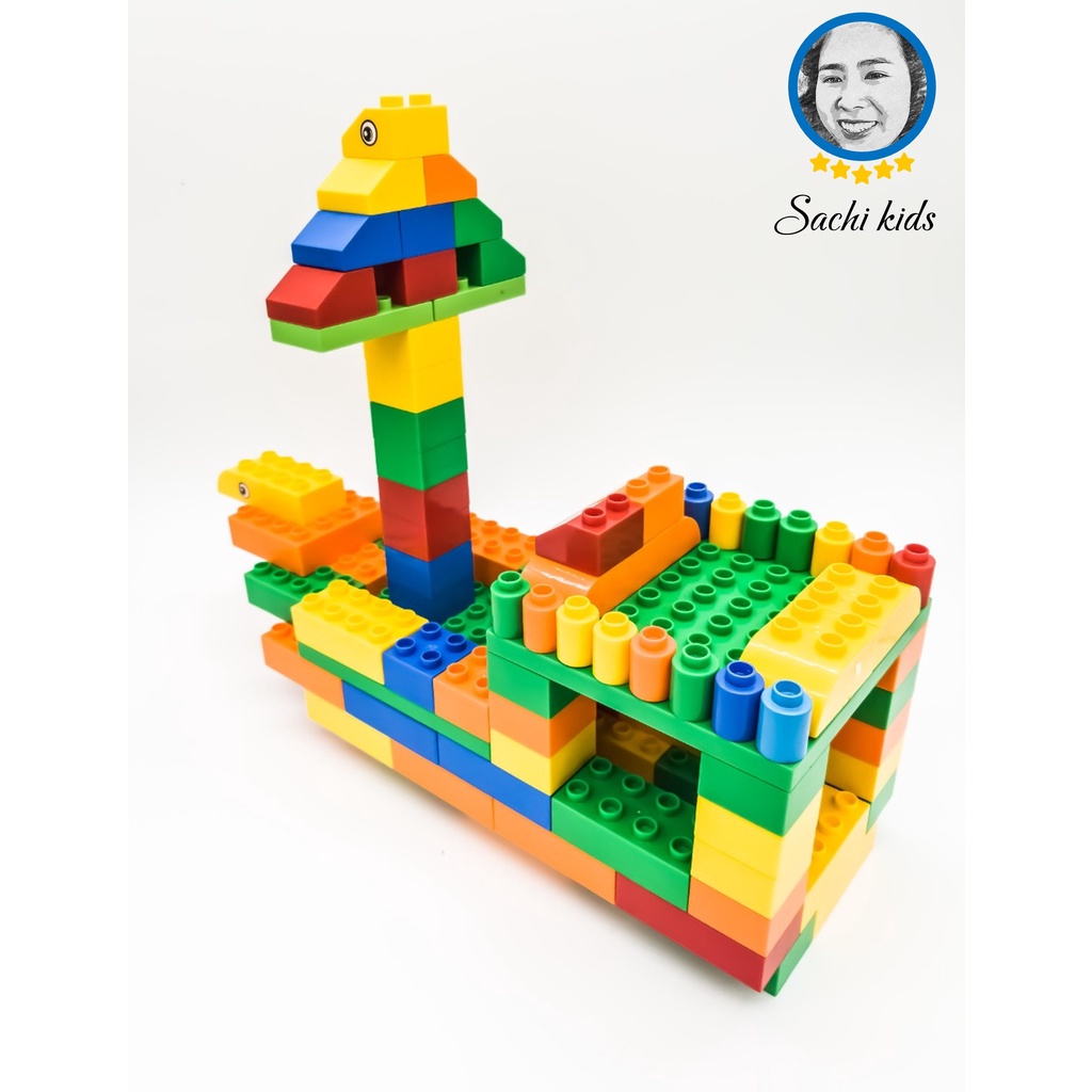 1kg Đồ Chơi Lắp Ghép Lego cỡ Duplo Cho Bé Rèn Luyện Phát Triển Trí Tuệ - Stem Hàng Việt Nam Chất Lượng Cao-Sachi kids