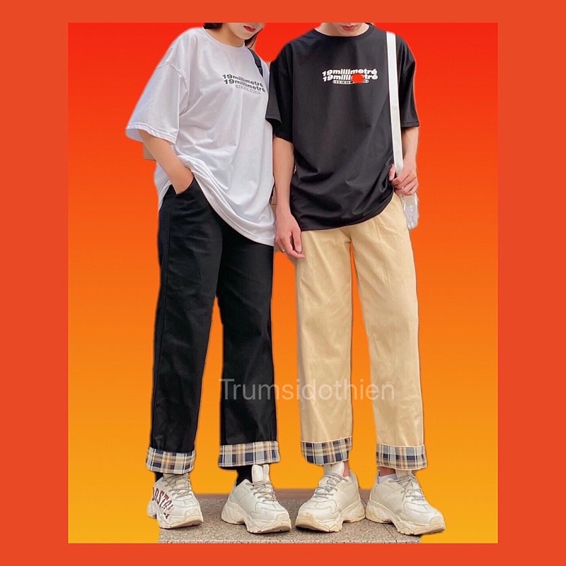 Quần Baggy ống rộng Unisex Caro sắn gấu nam nữ mặc nhà đi học đi chơi du lịch phong cách cực cool