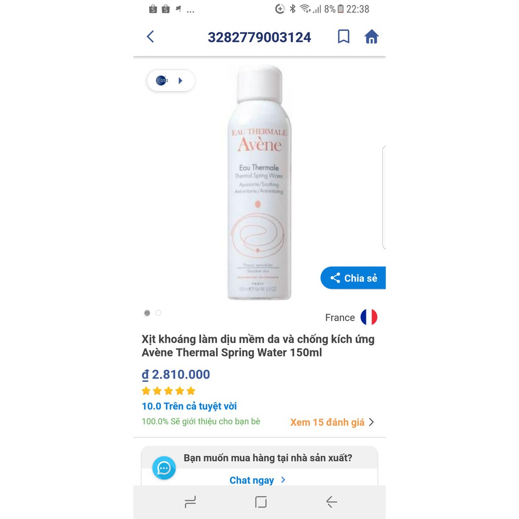 Xịt khoáng Avene Chính Hãng 150ml - 300ml ( Có Video Thật )