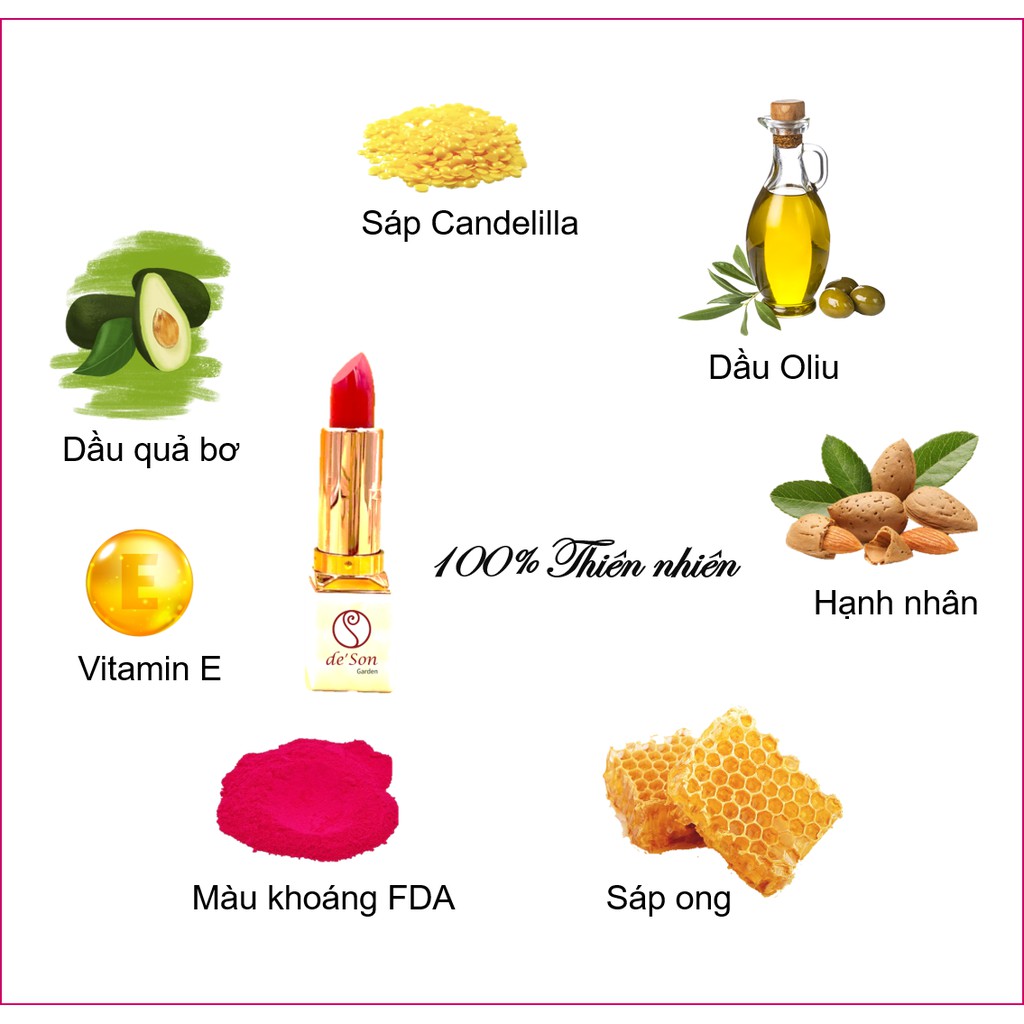 Son Thỏi Lì Handmade Matte De' Son Garden Không Chì 😍 Son Hữu Cơ Sang Chảnh Mã S09 | BigBuy360 - bigbuy360.vn