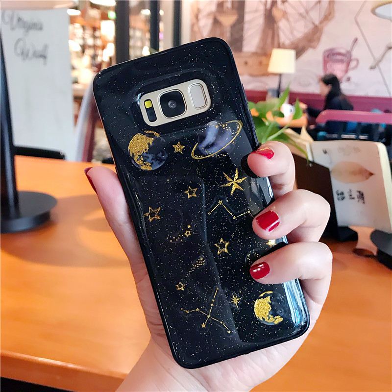 Beautiful Starry Sky Case for Samsung S8 S9 S10 S20 Plus Note 8 9 10 A2018 30 J7 Prime  Lens Protecter