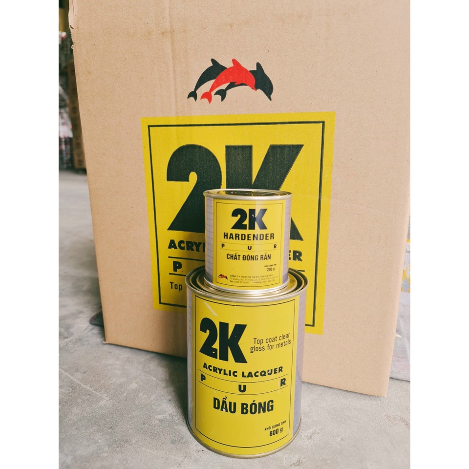 Sơn bóng 2k, phủ bóng xe ô tô, xe gắn máy (2 thành phần)