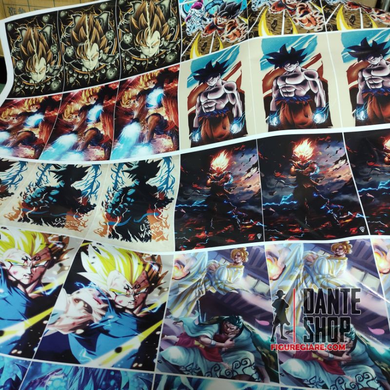 Poster A5 Dragon ball Chất Liệu Decan Phủ Bóng Chống Thấm Nước  - Tặng khi mua mô hình Dragon ball