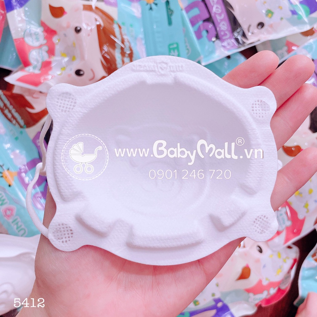 Khẩu trang Gấu Uni cho bé từ 6m (set 3c) 5412
