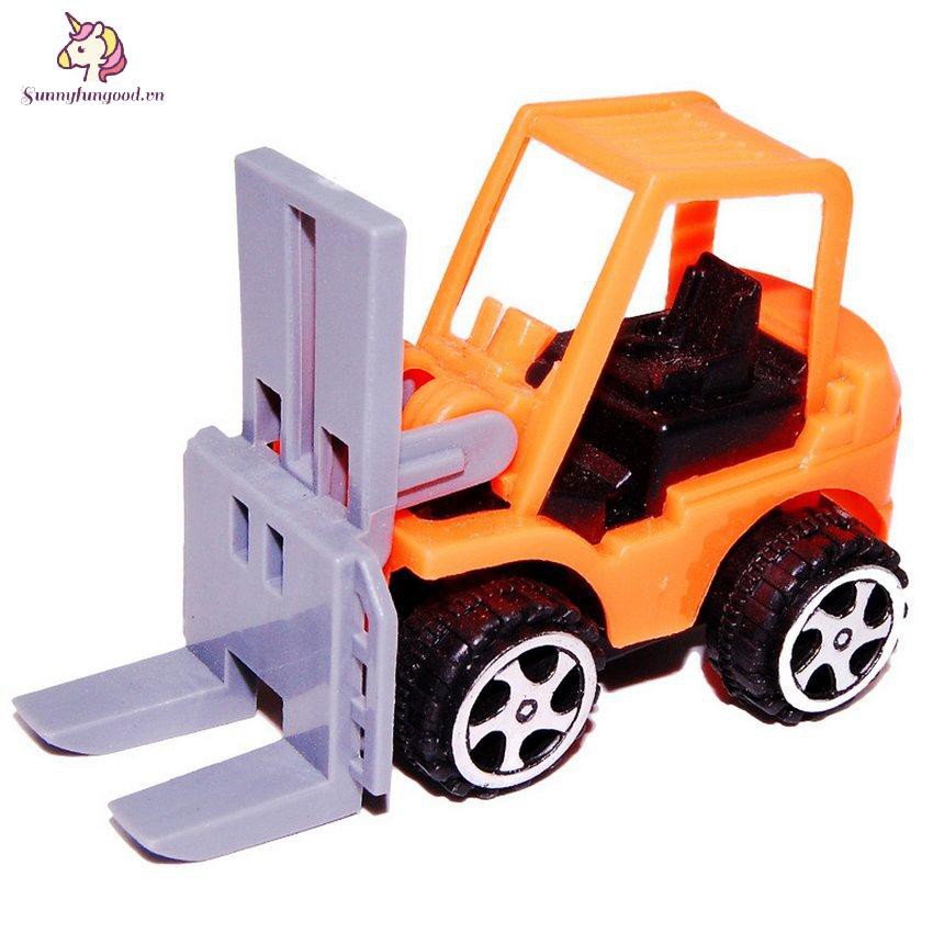 Mô hình xe đồ chơi mini xe cơ giới nhiều loại xe sáng tạo cho bé chạy bằng dây cót