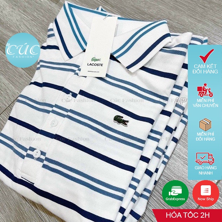 Áo polo nữ CÚC FASHION thun tay ngắn vải lacoste phông cotton thời trang công sở cổ đẹp đen trắng đi học kẻ cá sấu AP125