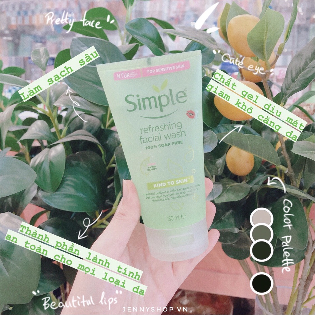 Dòng Sữa Rửa Mặt Simple 150ml