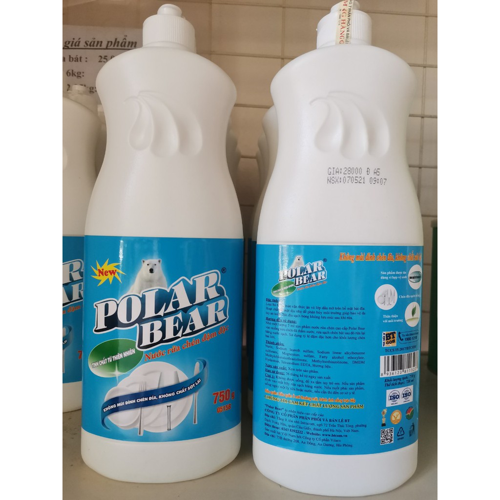 Nước Rửa Chén,Dầu Rửa Bát Polabear Bưu Điện