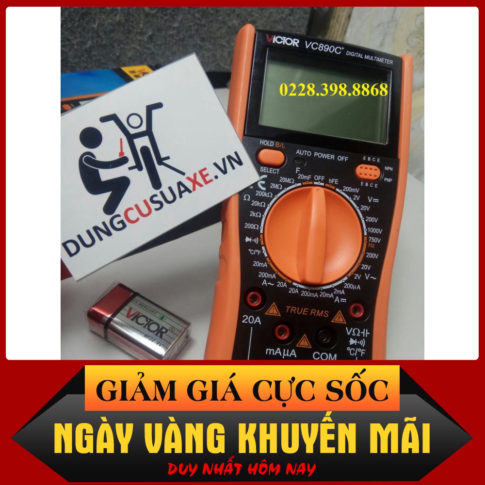 Đồng hồ vạn năng điện tử hiển thị số VICTOR VC890C +