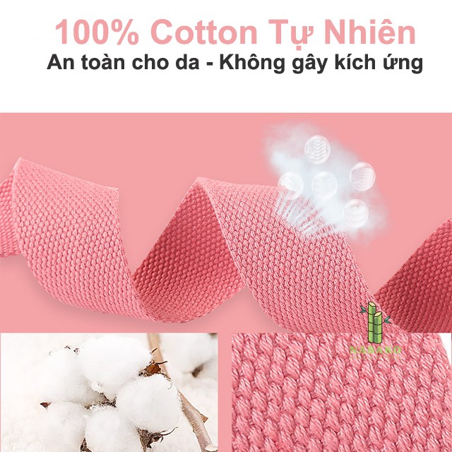 [TẶNG TÚI] Dây Tập Yoga Cotton Dài 1,8m - Nabako